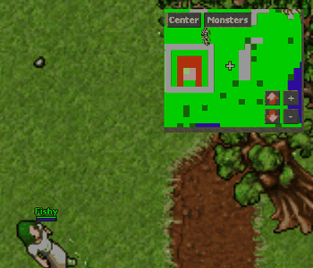 Monsters shown on the in-game minimap